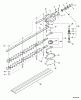 Echo SHC-260 - Shaft Hedge Trimmer, S/N: S77612001001 - S77612999999 Pièces détachées Gear Case, Blades