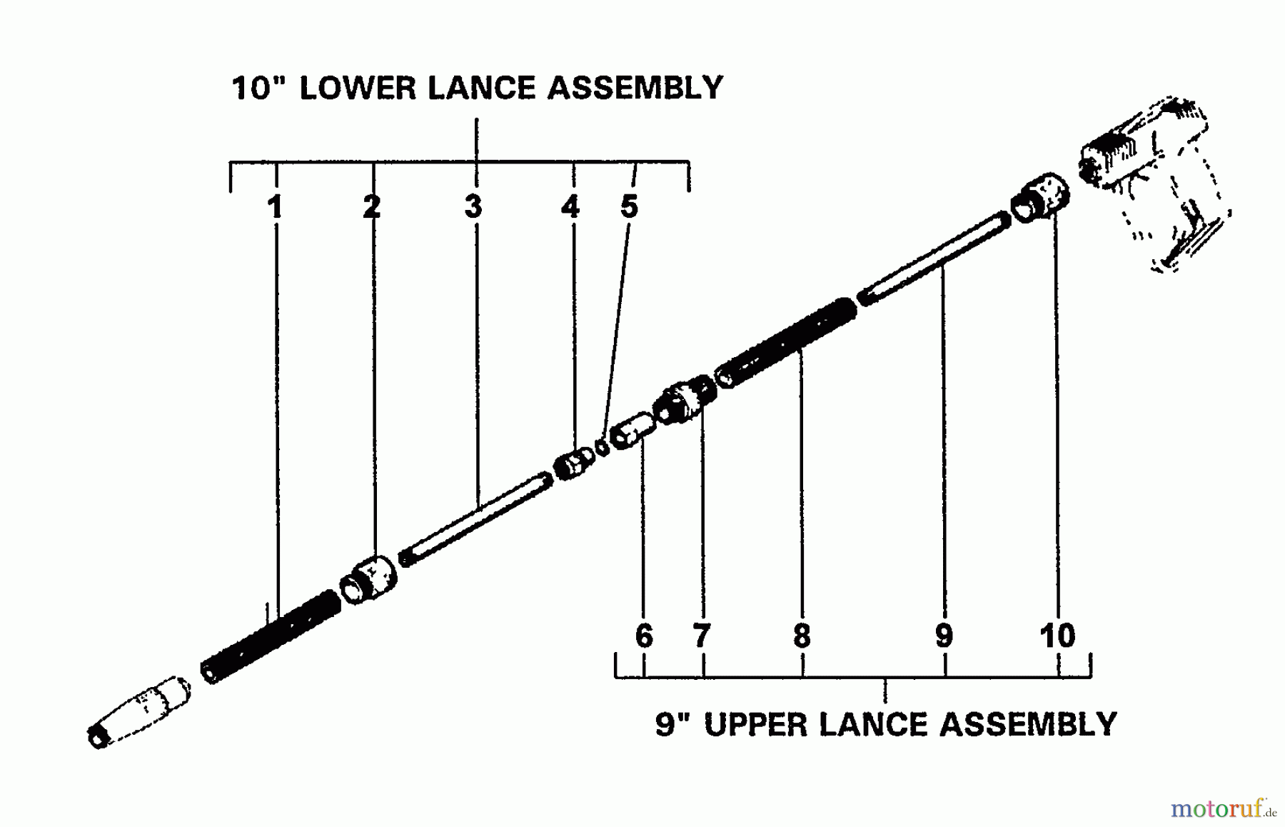  Echo Hochdruckreiniger HPP-1890 - Echo Pressure Washer (1991 Models) Lance Assy