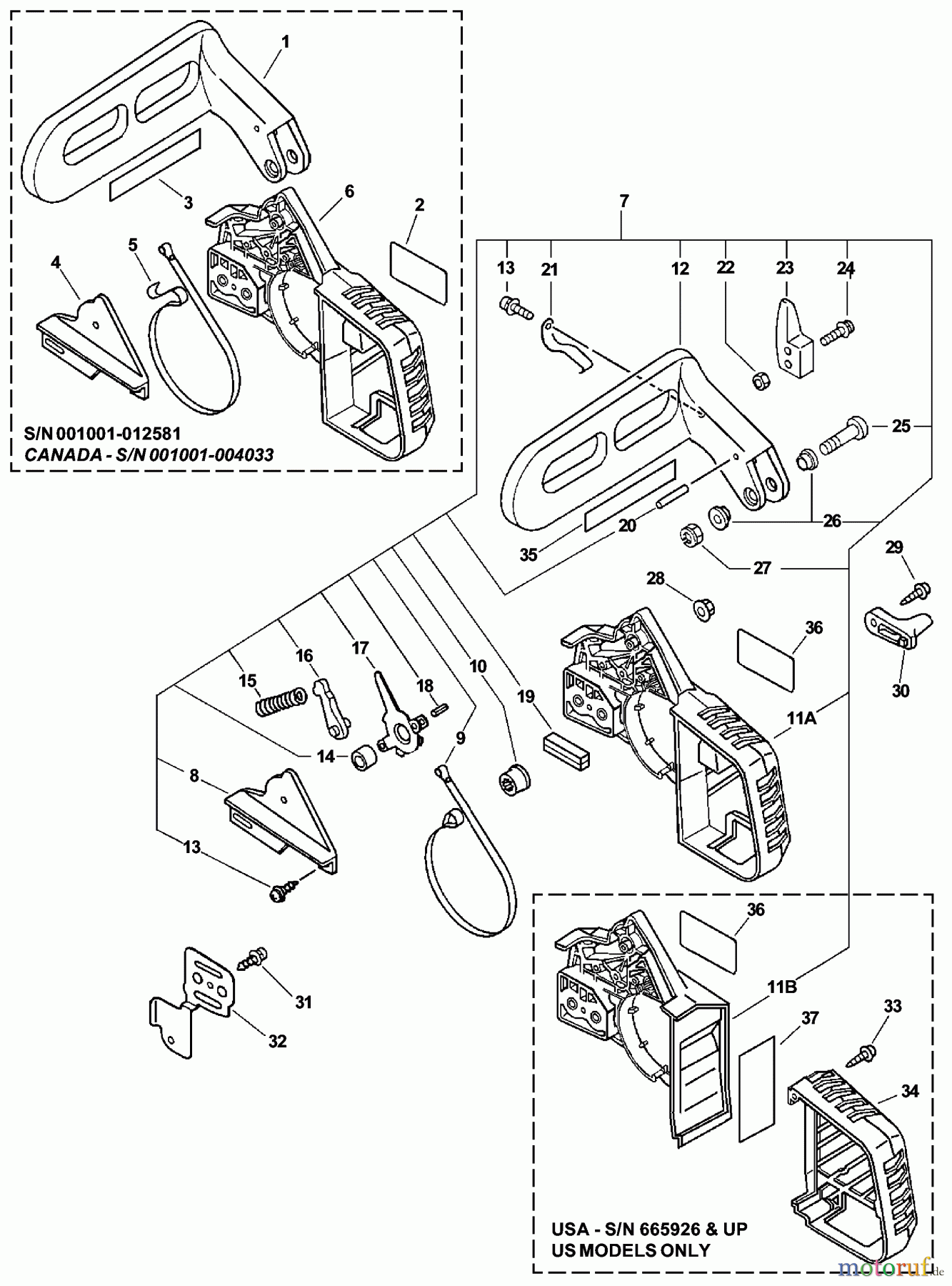  Echo Sägen, Kettensägen CS-3000 - Echo Chainsaw,  Chainbrake Assembly