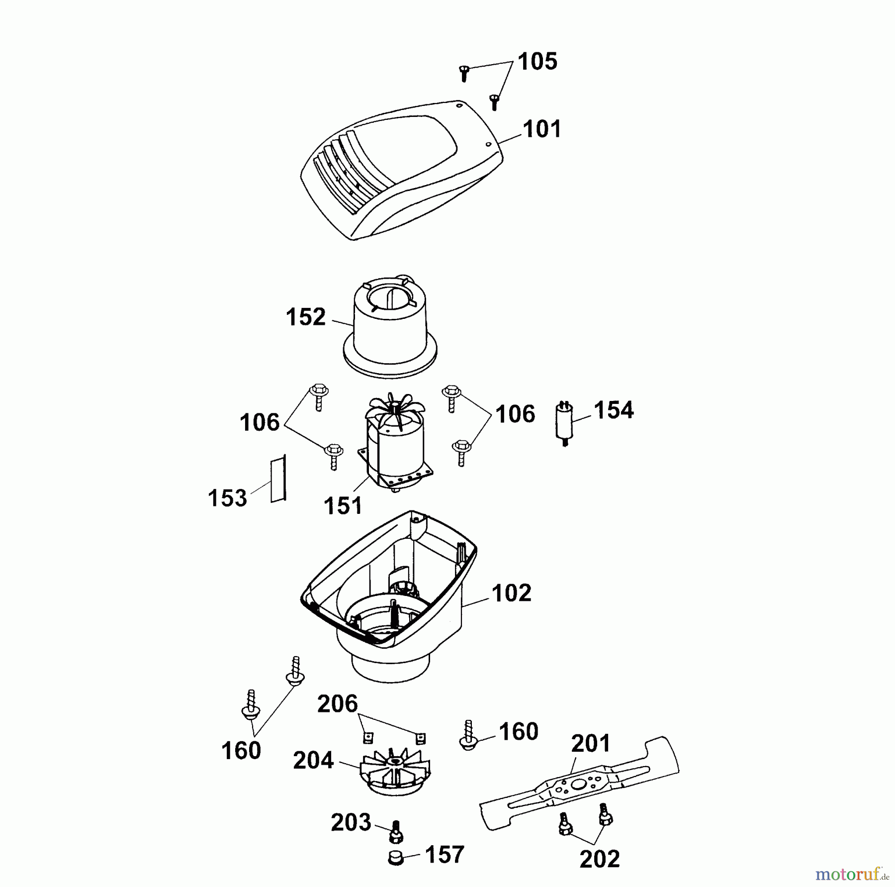 Wolf-Garten Tondeuse électrique Esprit 40 E 4020680 Série A, B (2003) Moteur électrique, Lame