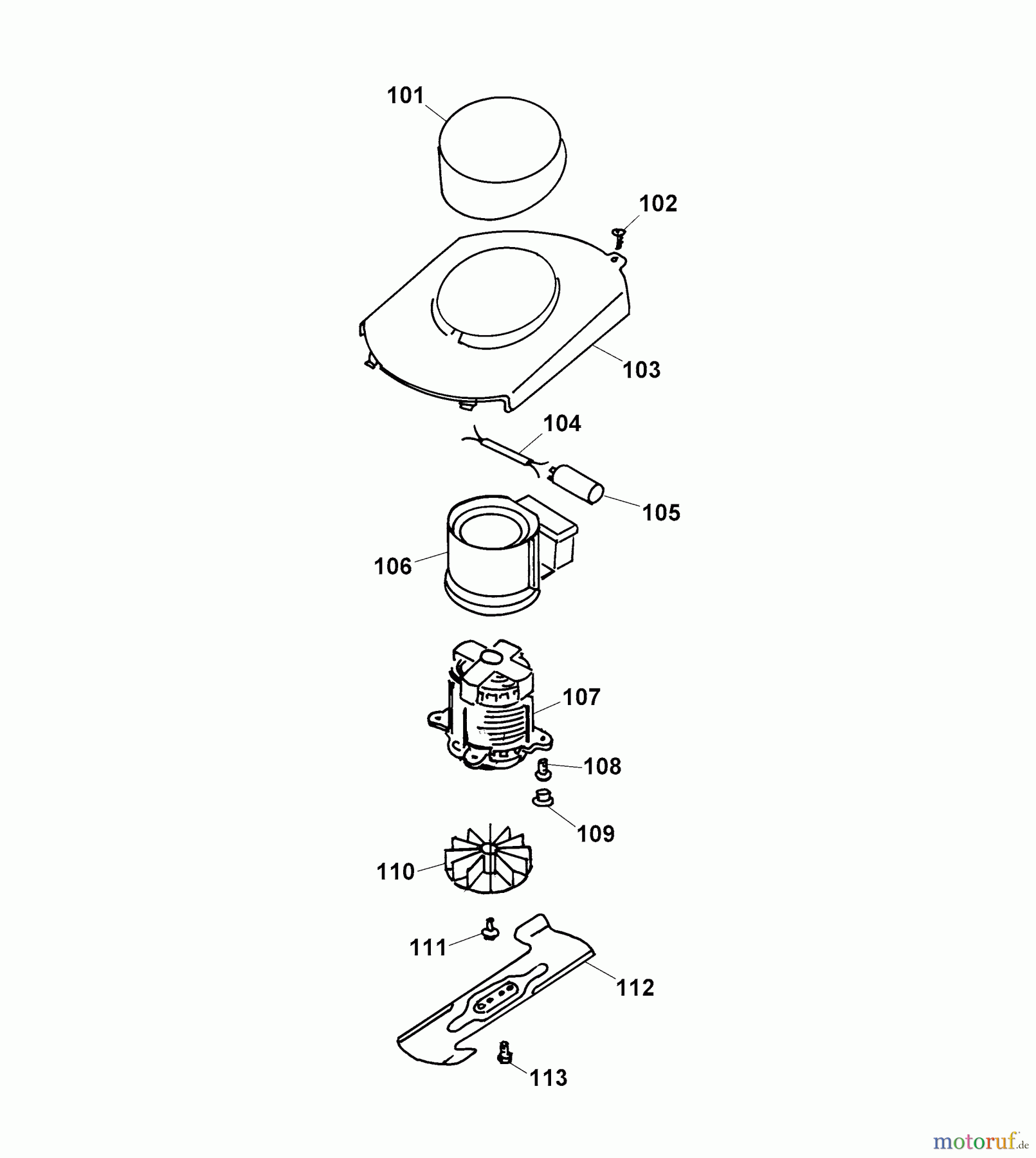  Wolf-Garten Tondeuse électrique Esprit 36 E 4906883 Série B, C  (2002) Moteur électrique, Lame