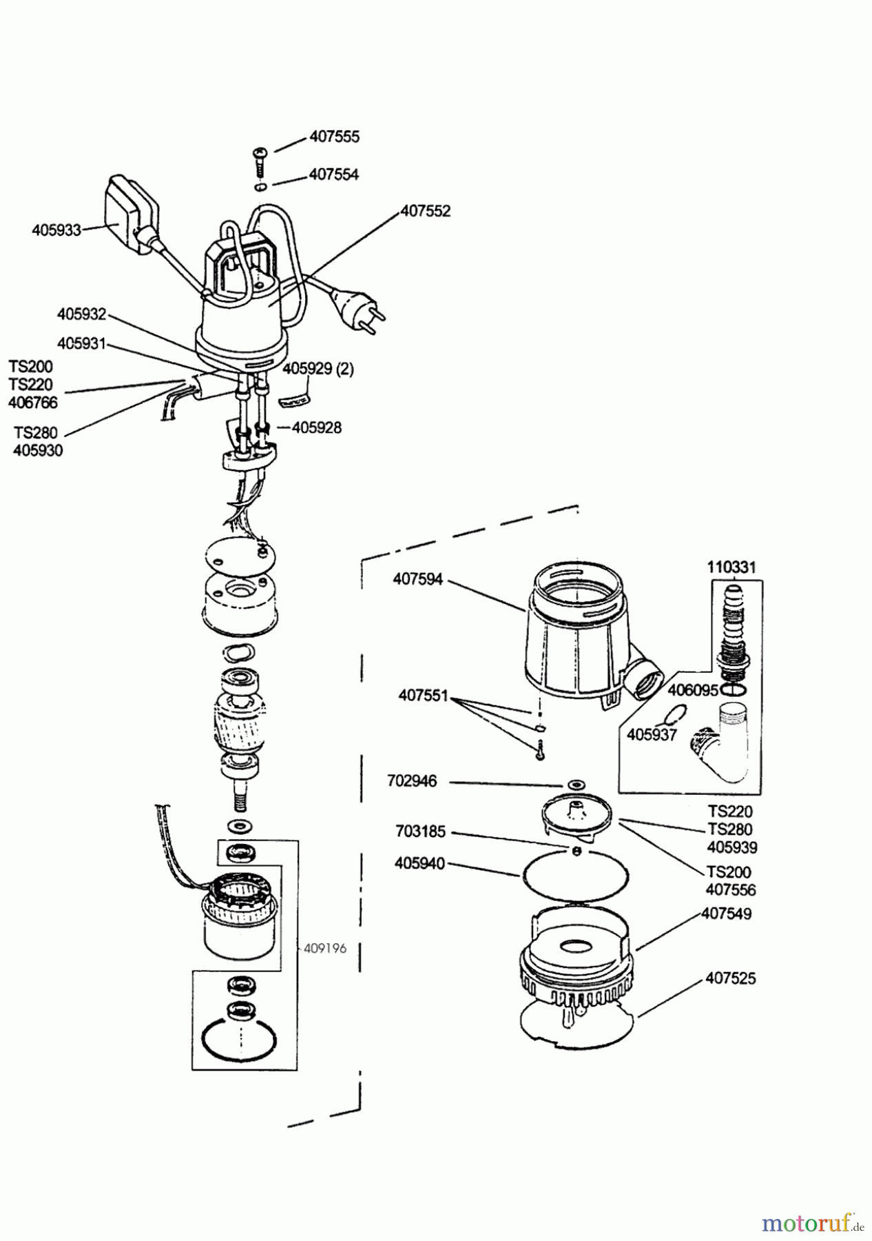  AL-KO Wassertechnik Tauchpumpen TS 280 ab 12/1996 Seite 1