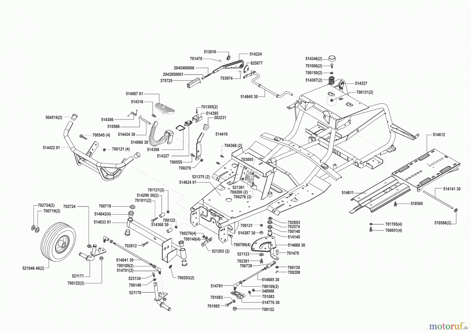  AL-KO Gartentechnik Rasentraktor T 13-102 Hochf. ab 04/2001 Seite 2