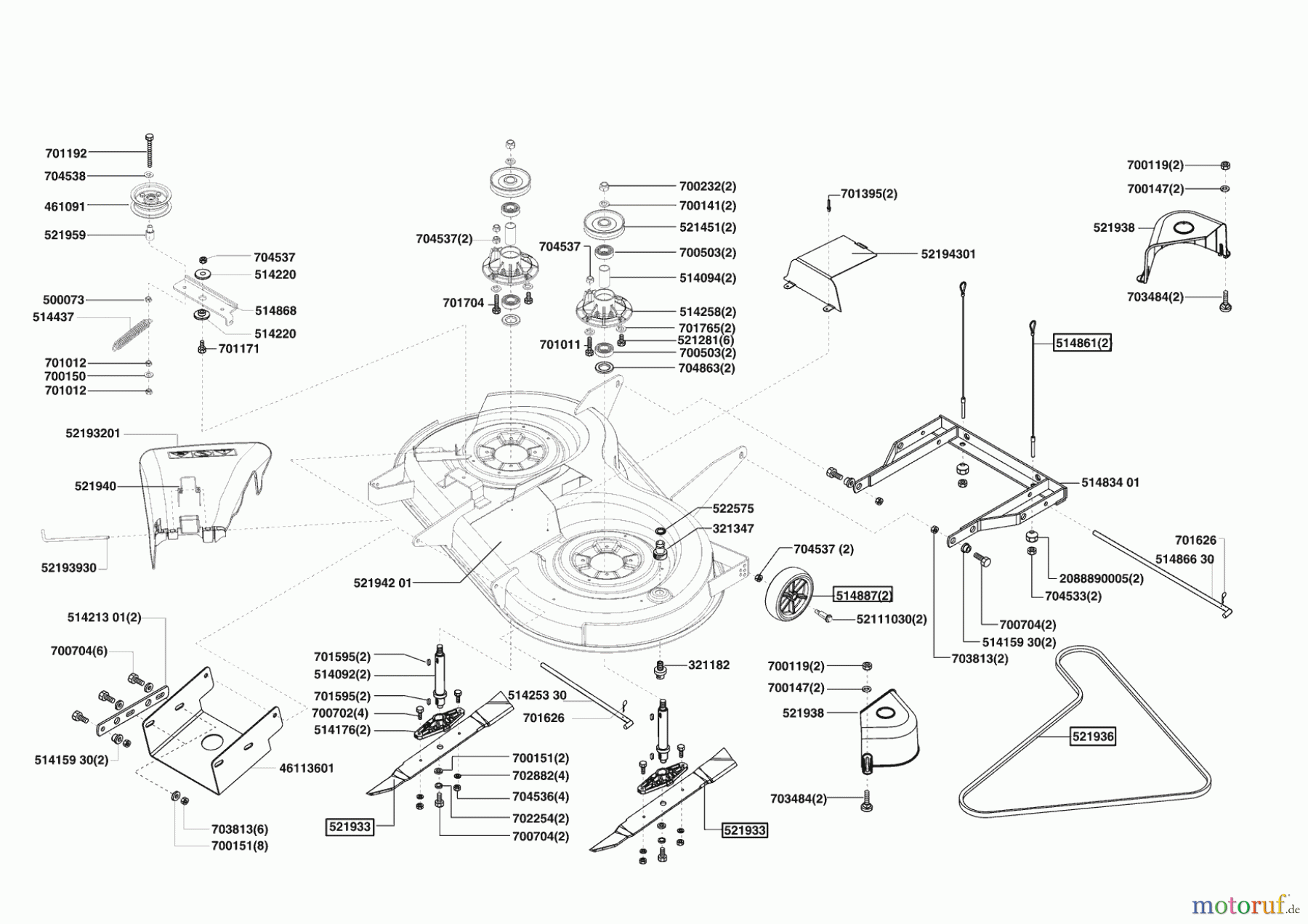  Powerline Gartentechnik Rasentraktor T 15-102 S ab 10/2003 Seite 5