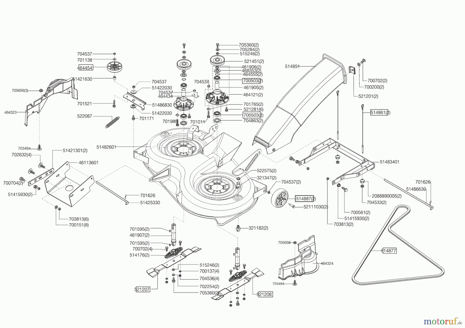  Powerline Gartentechnik Rasentraktor T 14-102 HDE Edition Seite 5
