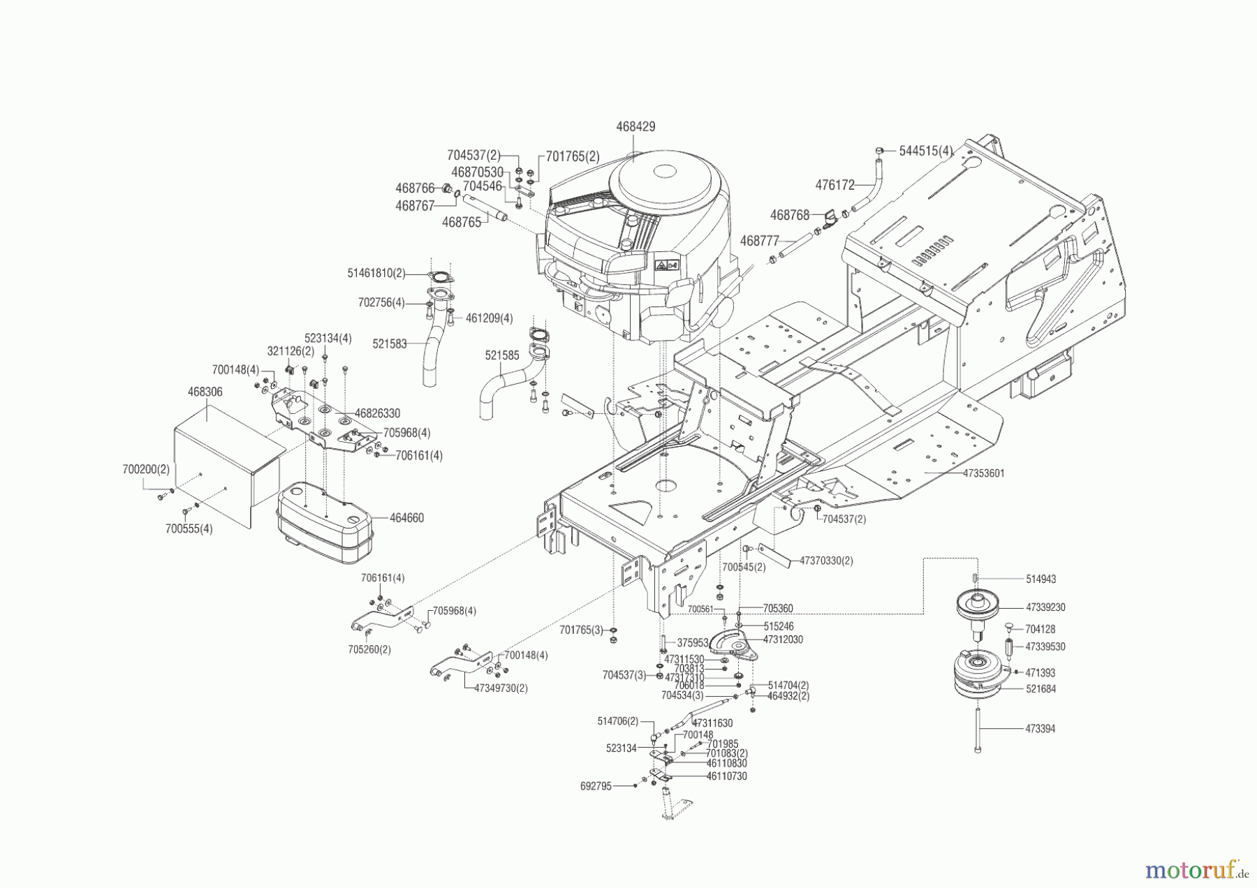  Powerline Gartentechnik Rasentraktor T23-125.4 HD V2 (ohne Mähwerk)  02/2014 Seite 2