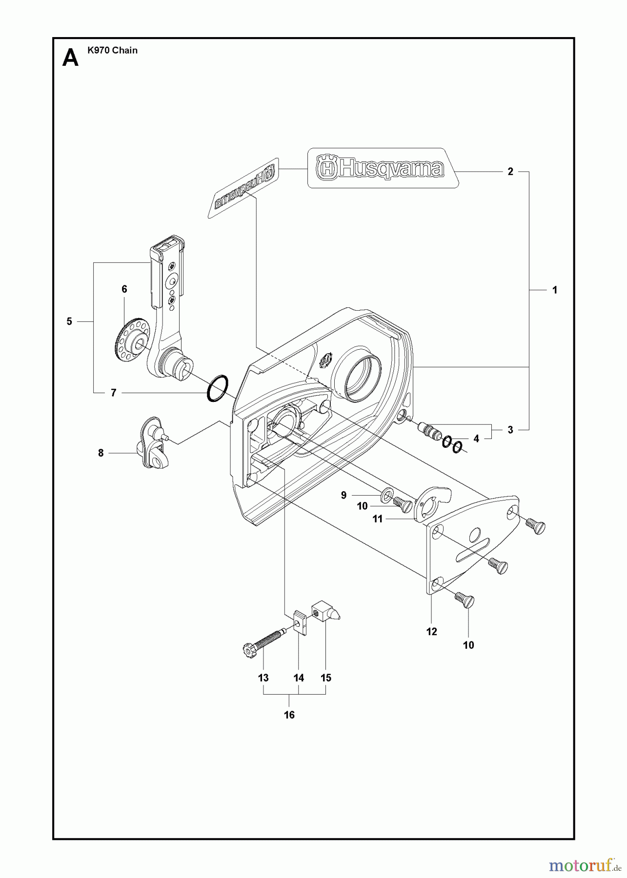  Trennschneider, Cut-Off K970 CHAIN, 2011-12 CLUTCH COVER