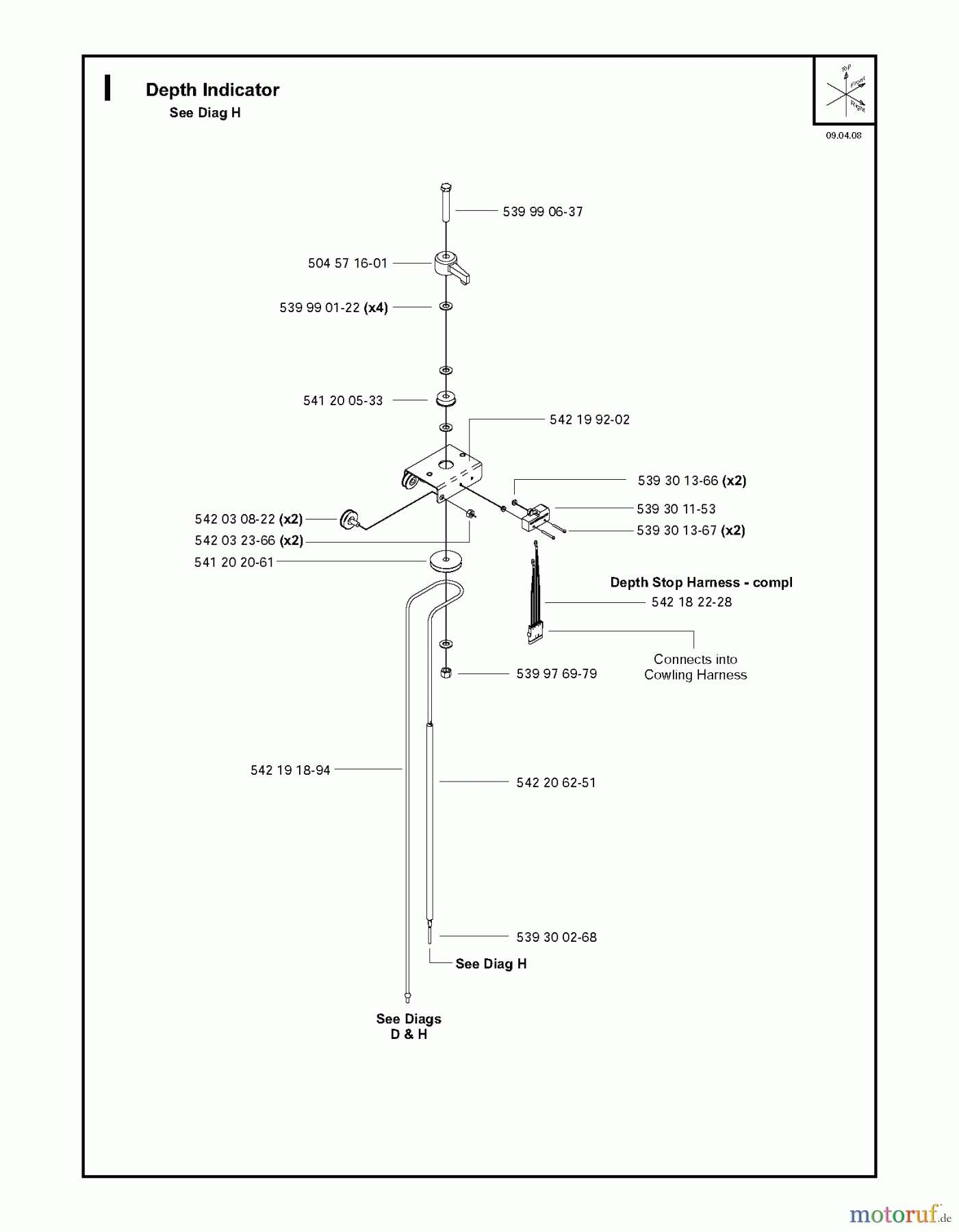 Trennschneider, Floor FS6600 D, 2008-37 Depth Indicator