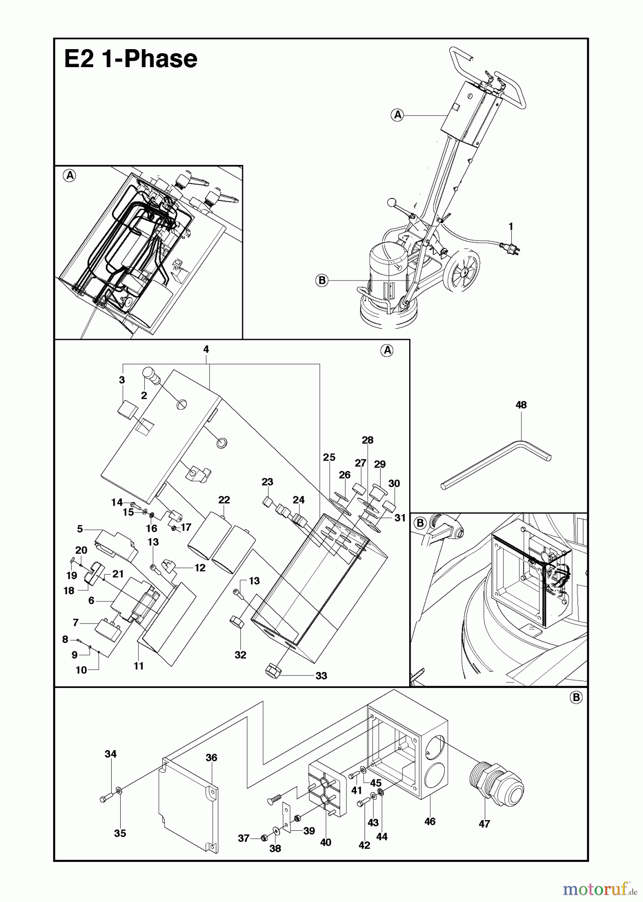 Oberflächenvorbereitungs Einheiten PG 280, From serial number 148 to 2010: 17 00010, 2009-07 Electrical single phase