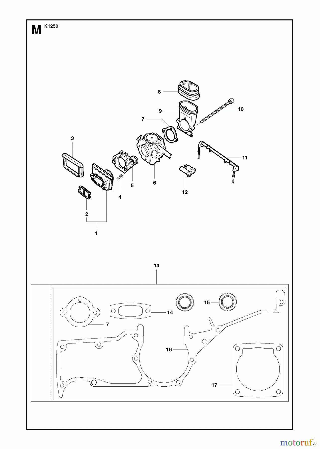 Trennschneider, Cut-Off K1250, 2007-01 CARBURETOR