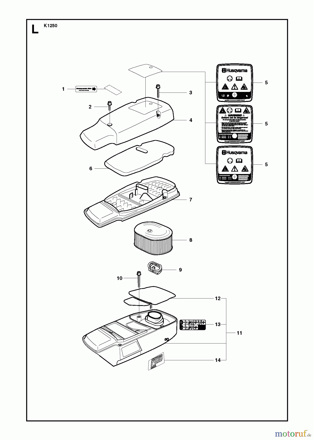  Trennschneider, Cut-Off K1250 Active, 2008-01 AIR FILTER