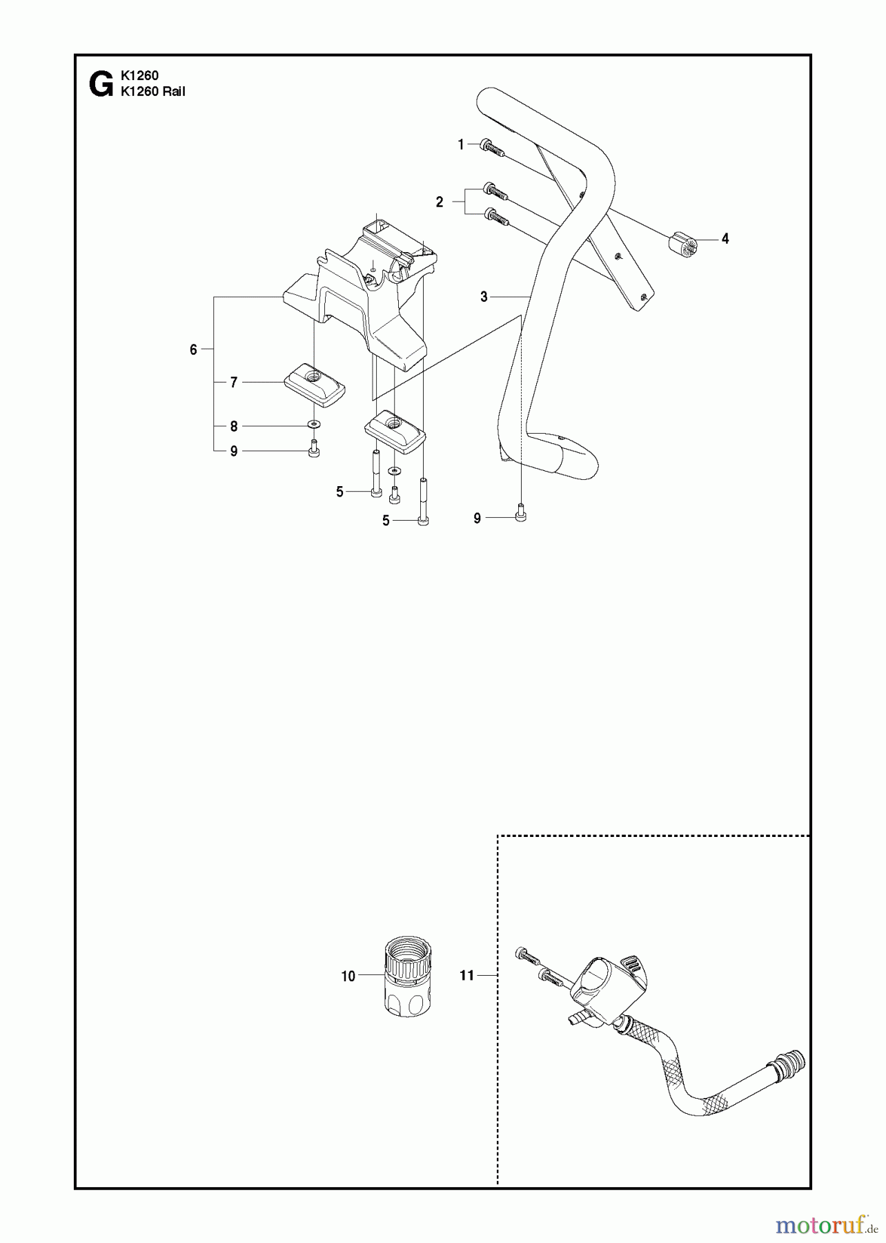  Trennschneider, Cut-Off K1260 Rail, 2010-10 HANDLE