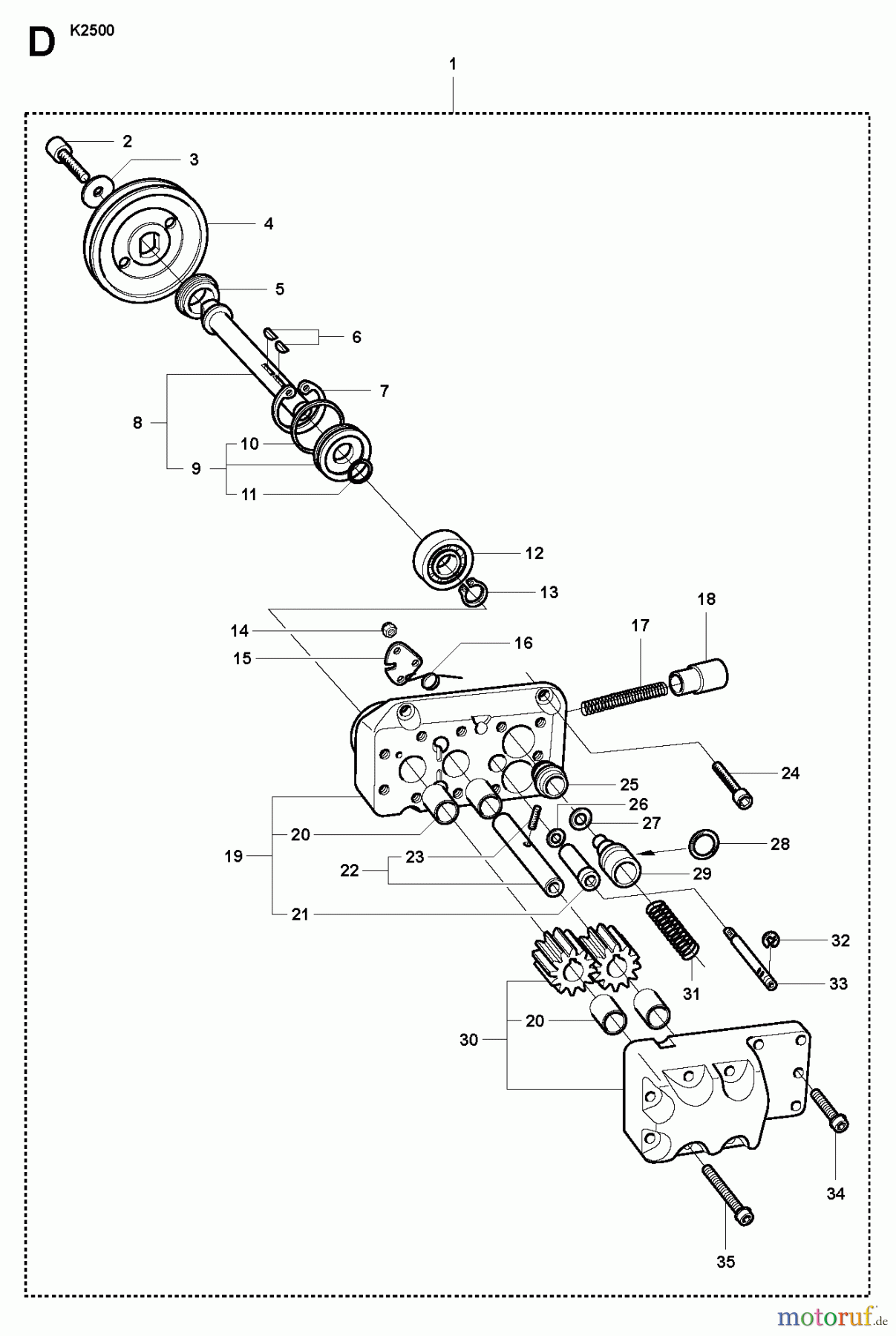  Trennschneider, Cut-Off K2500, 2007-01 HYDRAULIC PUMP - MOTOR