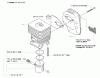 Husqvarna 323 E - Handheld Edger (2006-04 & After) Listas de piezas de repuesto y dibujos Piston / Cylinder / Muffler