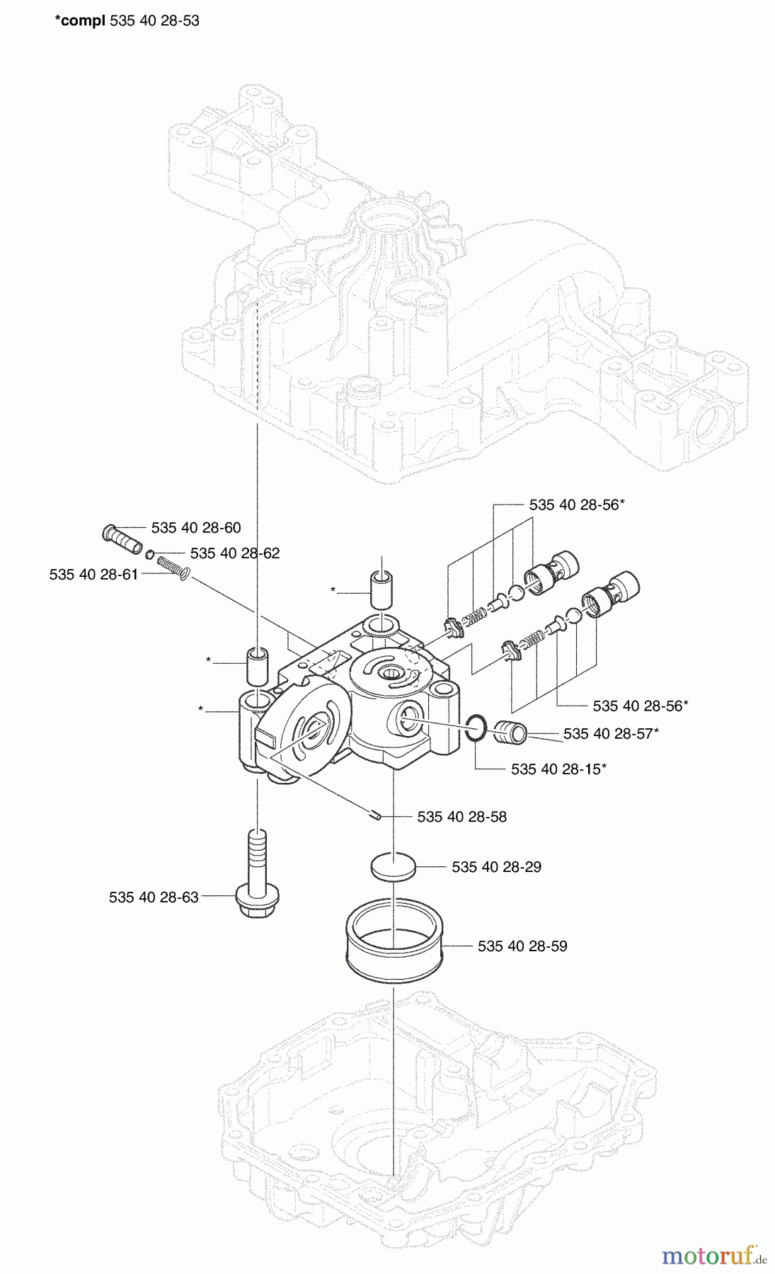  Husqvarna Motoren K 46 - Tuff Torq Transmission (2002-06 & After) Center Case