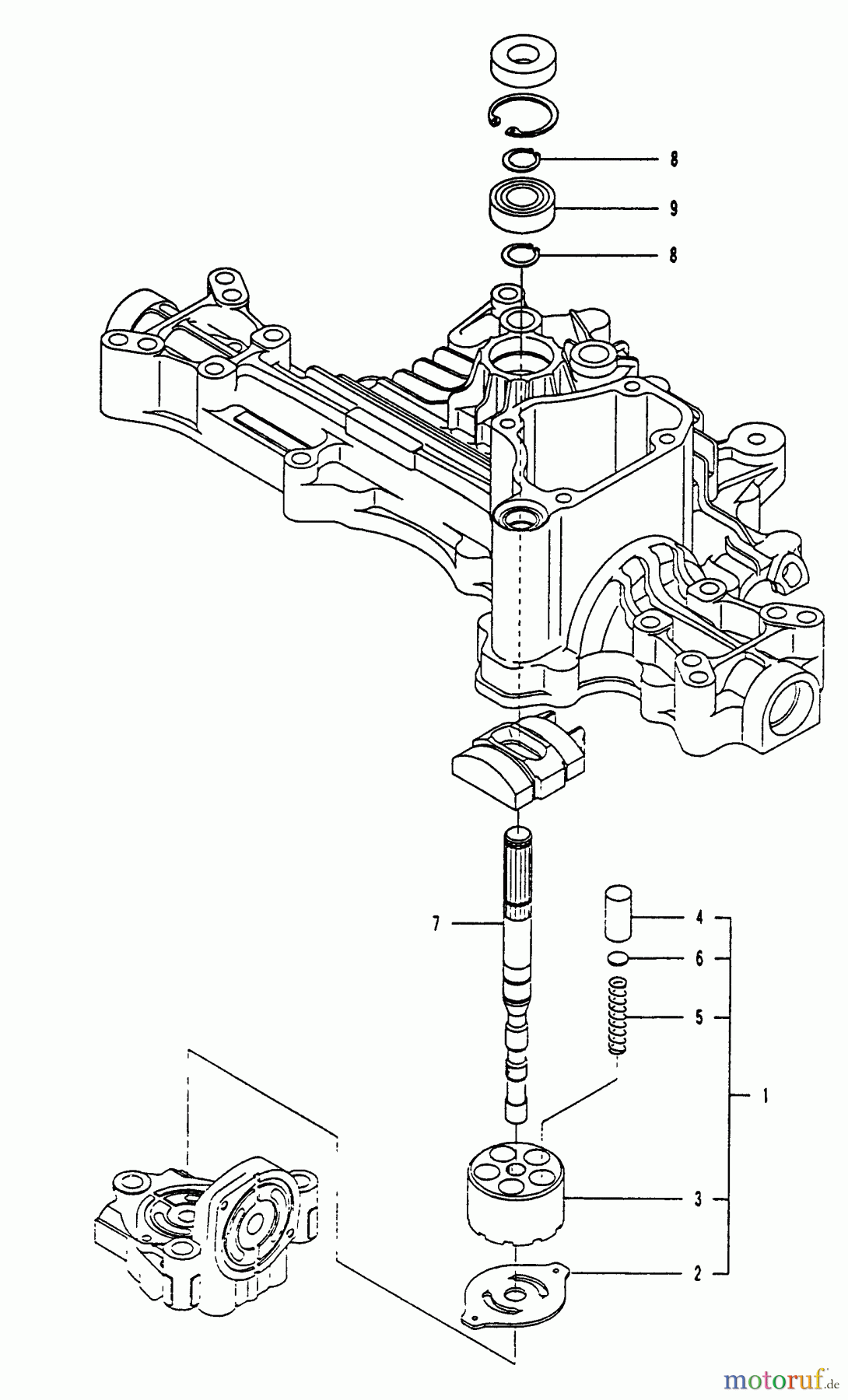  Husqvarna Motoren K 55J - Tuff Torq Transmission Pump Shaft Assy.