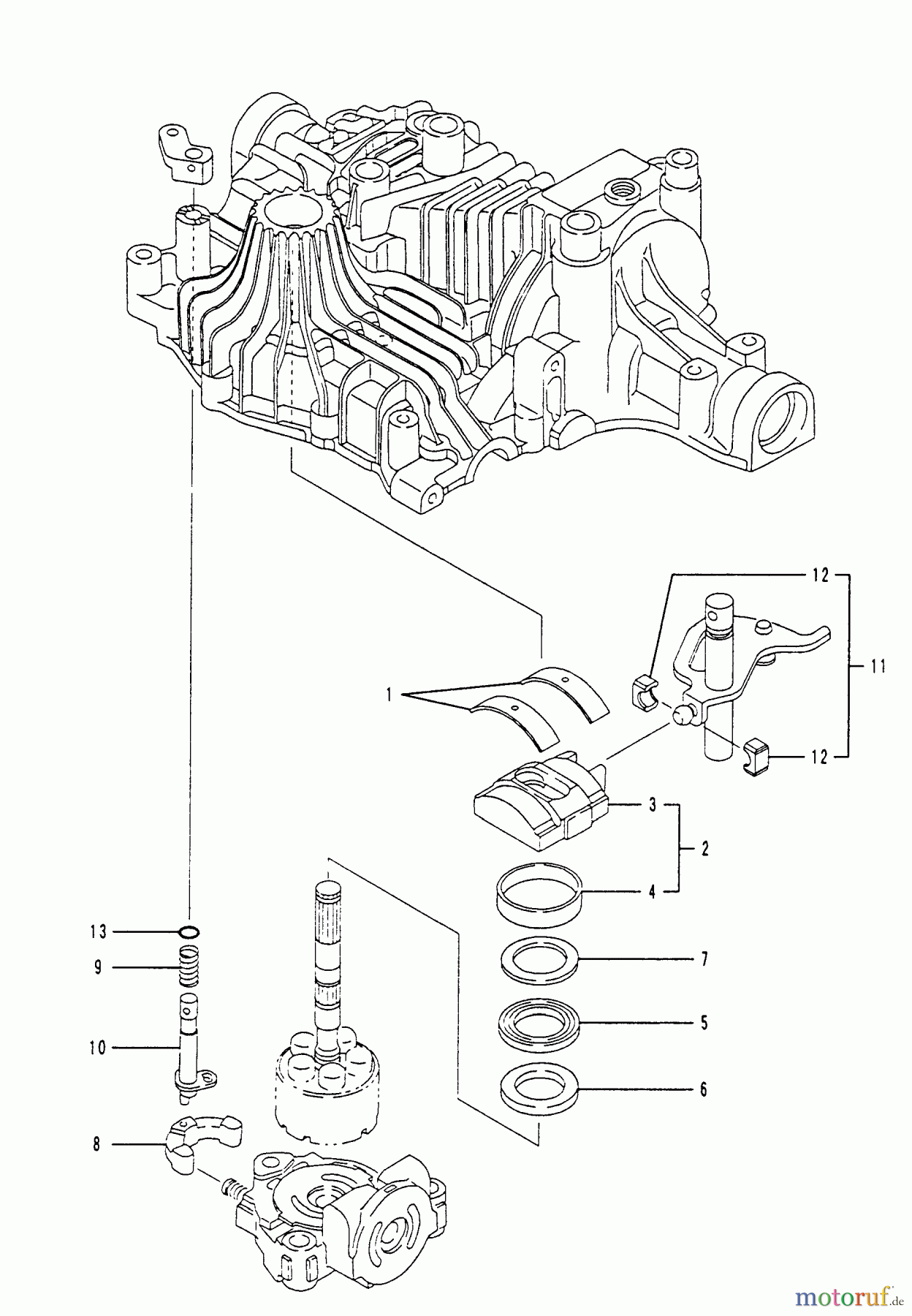  Husqvarna Motoren K 61 - Tuff Torq Transmission Range Shaft Assy