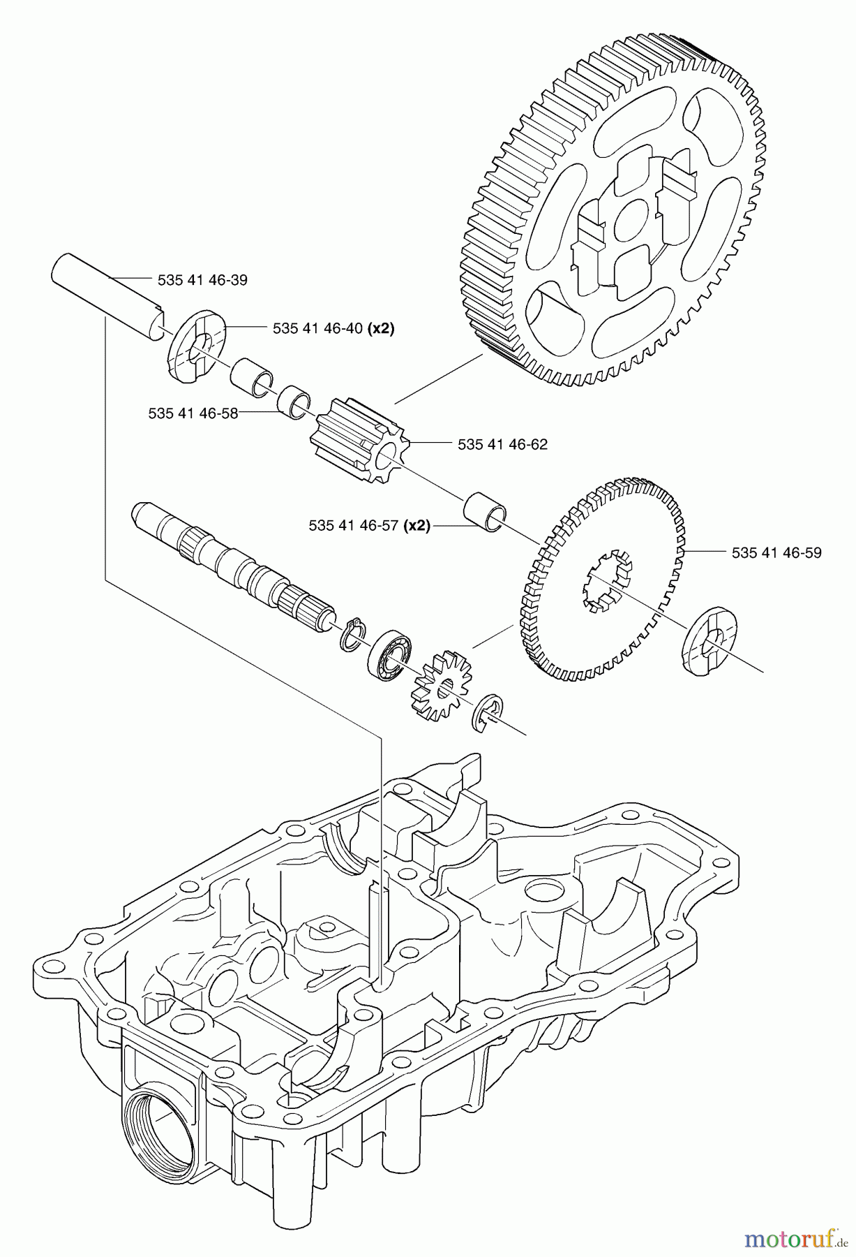  Husqvarna Motoren K 66 - Tuff Torq Transmission (2002-06 & After) Differential (Lower)
