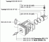 Husqvarna 225 H 75 - Hedge Trimmer (2002-06 & After) Listas de piezas de repuesto y dibujos Piston / Cylinder