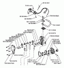 Husqvarna 25 H - Hedge Trimmer (1993-01 & After) Listas de piezas de repuesto y dibujos Gearbox / Throttle Assy.