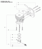 Husqvarna 327 HDA 65X - Hedge Trimmer (2009-04 & After) Listas de piezas de repuesto y dibujos Cylinder Piston & Muffler