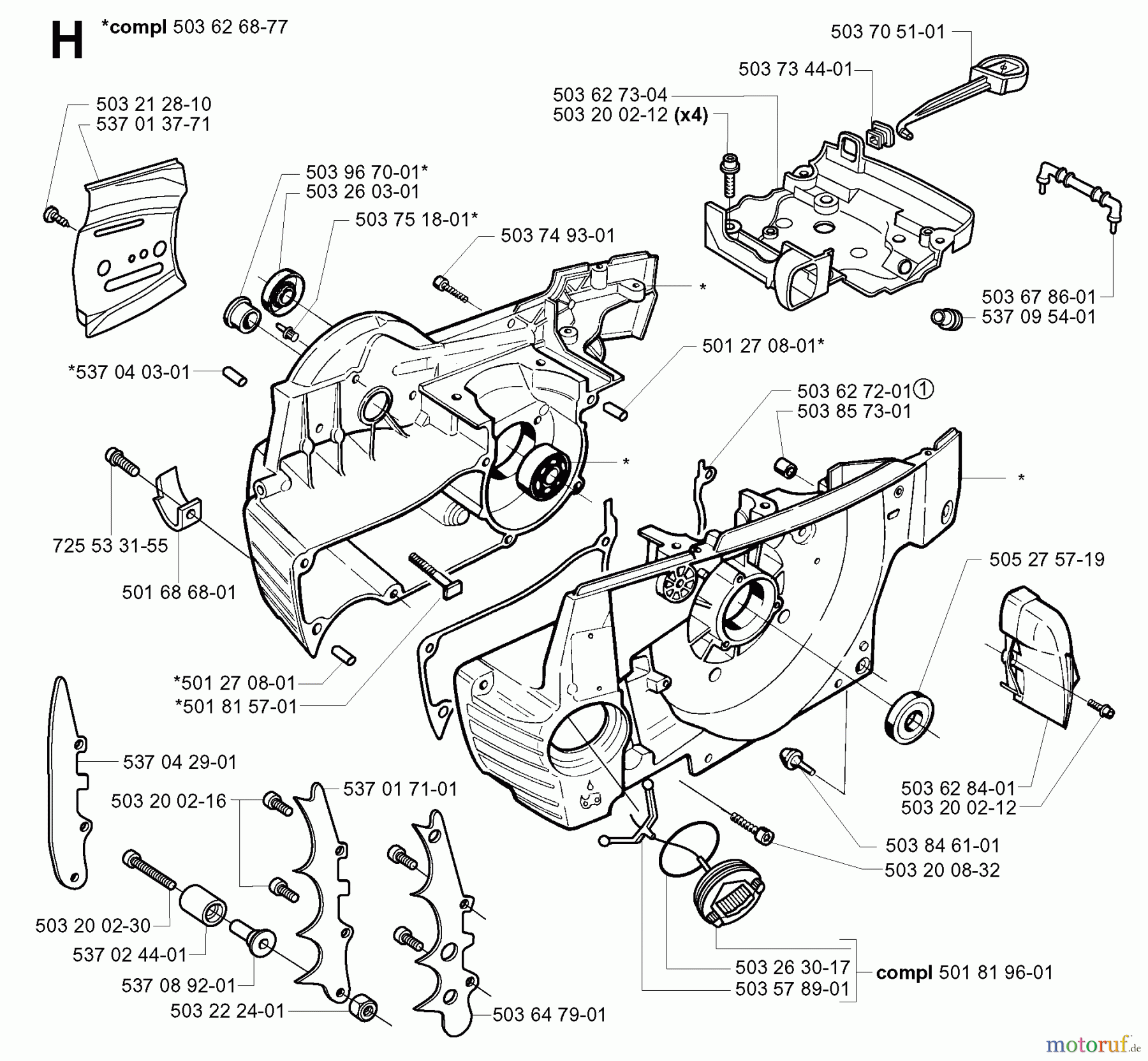  Jonsered Motorsägen 2165 - Jonsered Chainsaw (2002-01) CRANKCASE