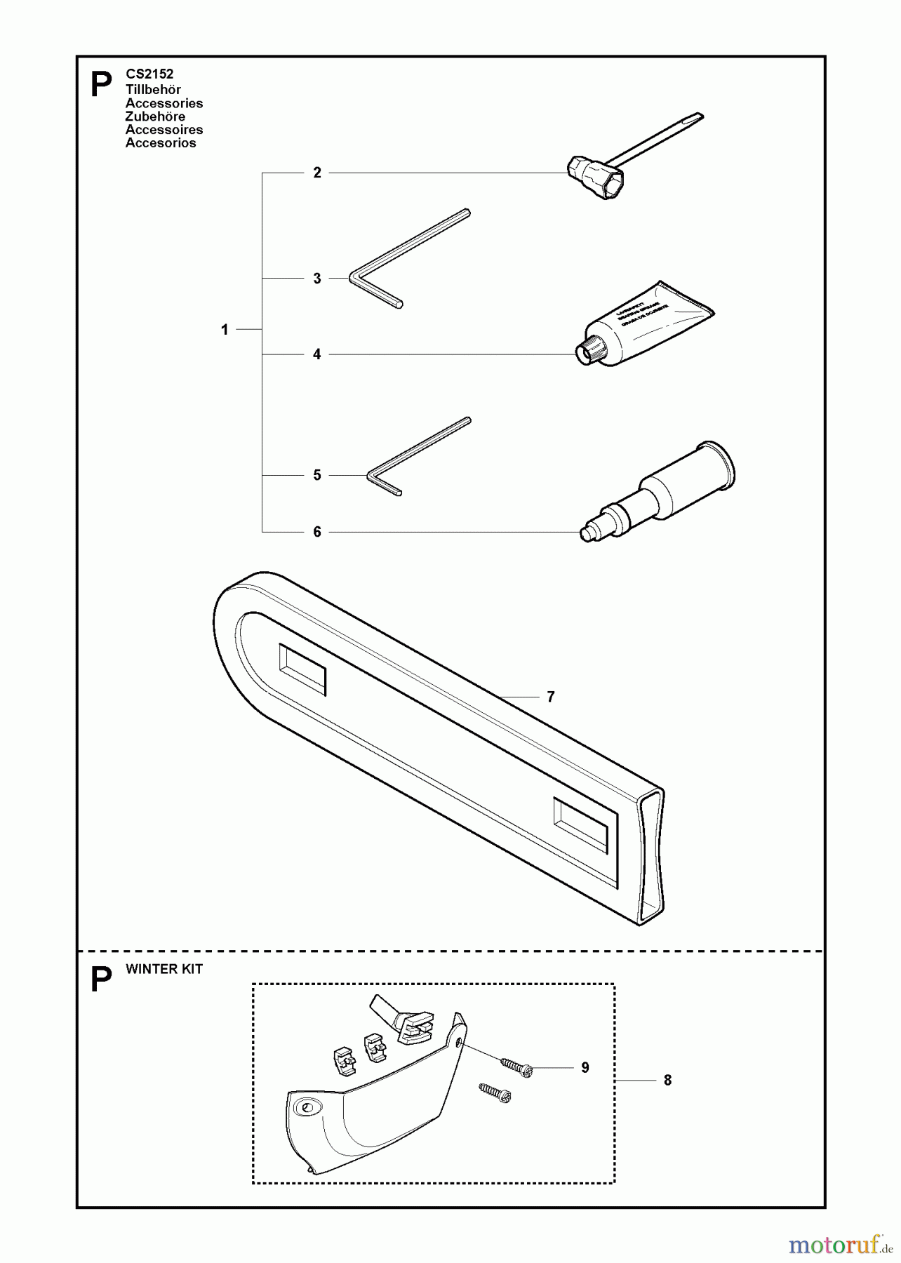  Jonsered Motorsägen CS2152 - Jonsered Chainsaw (2011-05) ACCESSORIES