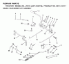 Jonsered LRH13 (J8F13H36TB, 954130017) - Lawn & Garden Tractor (1998-12) Pièces détachées BRAKE / REAR MOWER LIFT