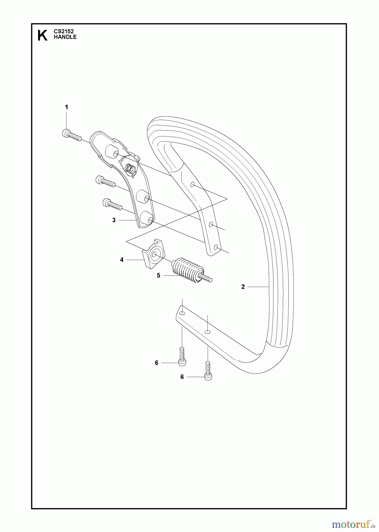 Jonsered Motorsägen CS2152 - Jonsered Chainsaw (2011-05) HANDLE