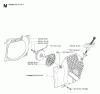 Jonsered CS2165 - Chainsaw (2007-03) Listas de piezas de repuesto y dibujos STARTER #1