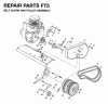 Jonsered FT5 (954003311) - Front-Tine Tiller (1996-01) Pièces détachées BELT GUARD PULLEY