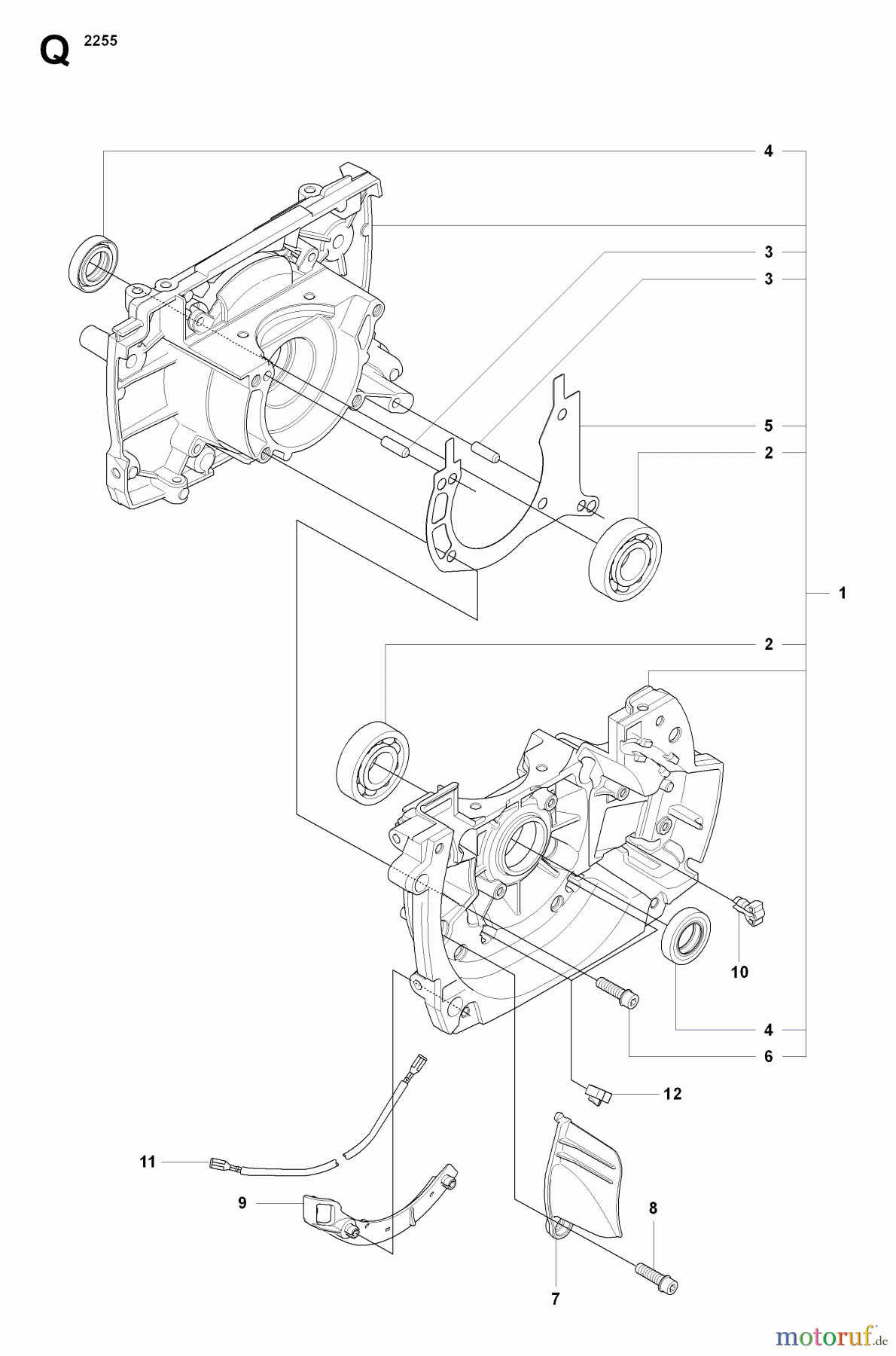 Jonsered Motorsensen, Trimmer MC2255 - Jonsered String/Brush Trimmer (2008-07) CRANKCASE