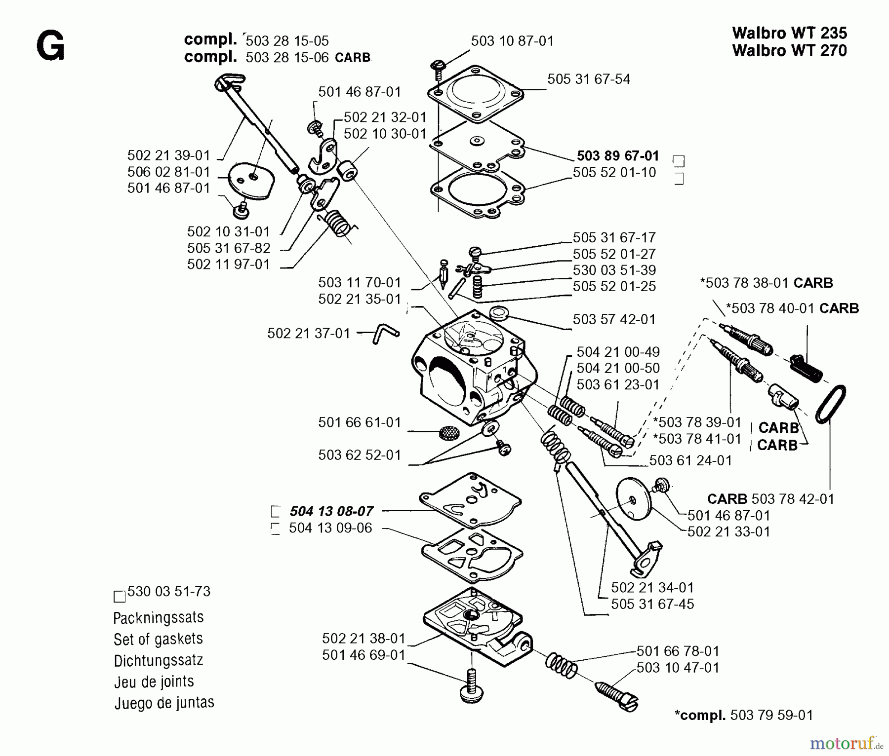  Jonsered Motorsensen, Trimmer GR32 - Jonsered String/Brush Trimmer (1996-06) CARBURETOR DETAILS