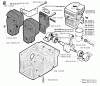 Jonsered RS44 - String/Brush Trimmer (1992-09) Listas de piezas de repuesto y dibujos CYLINDER CRANKCASE