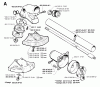 Jonsered GR41 - String/Brush Trimmer (1993-05) Pièces détachées BEVEL GEAR SHAFT