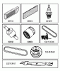 Jonsered LT2216 (96041010200) - Lawn & Garden Tractor (2009-01) Pièces détachées FREQUENTLY USED PARTS