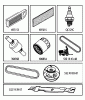 Jonsered LT2216 (96041010201) - Lawn & Garden Tractor (2010-01) Pièces détachées FREQUENTLY USED PARTS