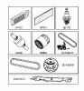 Jonsered LT2217 A (96041003300) - Lawn & Garden Tractor (2007-02) Pièces détachées FREQUENTLY USED PARTS