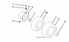 Jonsered LT2217 A (96041005701) - Lawn & Garden Tractor (2009-03) Pièces détachées WHEELS TIRES