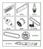 Jonsered LT2217 A (96041010303) - Lawn & Garden Tractor (2010-10) Pièces détachées FREQUENTLY USED PARTS