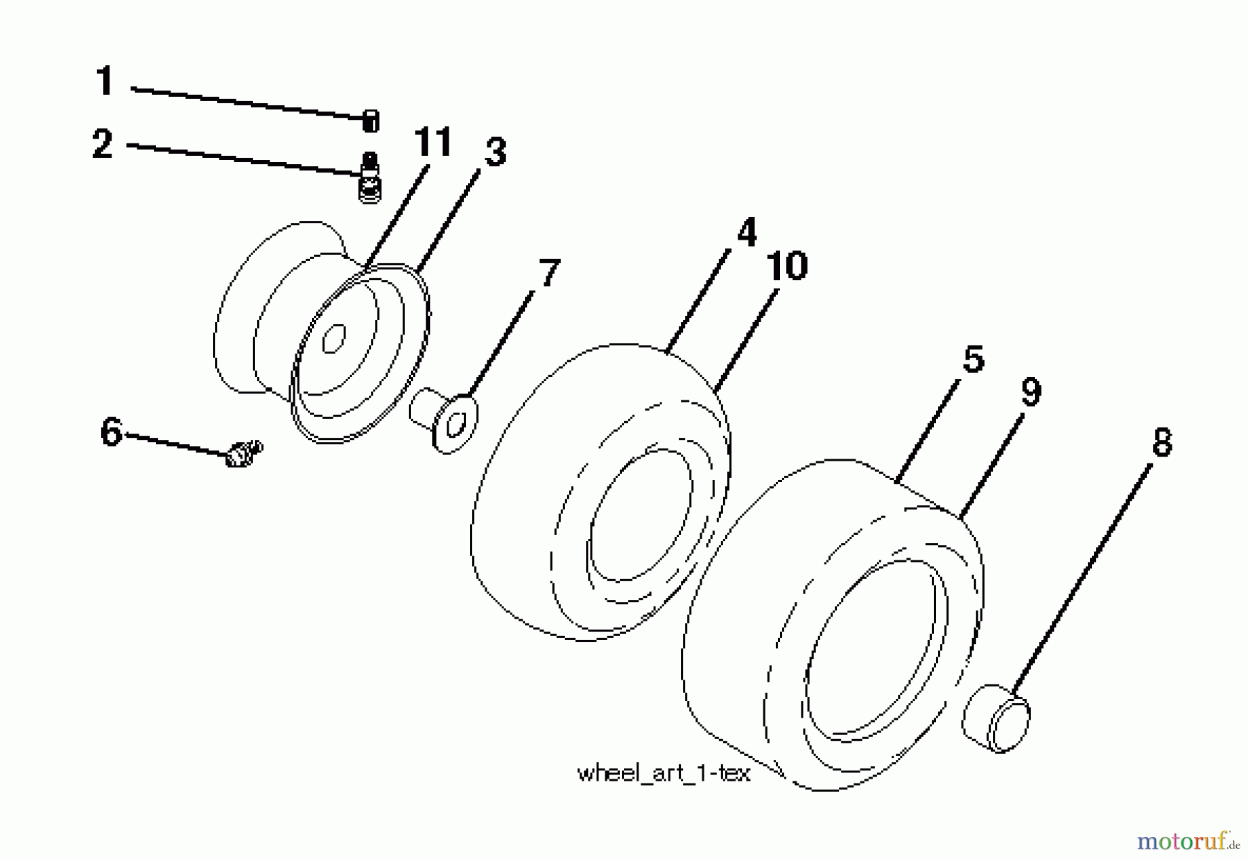  Jonsered Rasen  und Garten Traktoren LT2217 A (96041010303) - Jonsered Lawn & Garden Tractor (2010-10) WHEELS TIRES