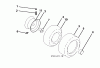 Jonsered LT2218 A (96041010500) - Lawn & Garden Tractor (2009-01) Pièces détachées WHEELS TIRES