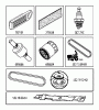 Jonsered LT2223 A2 (96041011100) - Lawn & Garden Tractor (2009-02) Pièces détachées FREQUENTLY USED PARTS