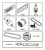 Jonsered LT2223 A2 (96041011101) - Lawn & Garden Tractor (2010-02) Pièces détachées FREQUENTLY USED PARTS