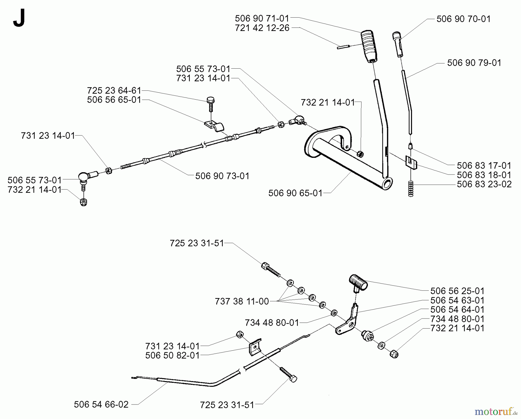 Jonsered Reitermäher FR13 - Jonsered Rear-Engine Riding Mower (2000-02) CONTROLS #1