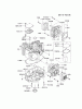 Kawasaki Motoren FH641V - DS25 bis FS481V - BS13 FH721V-BW04 - Kawasaki FH721V 4-Stroke Engine Pièces détachées CYLINDER/CRANKCASE