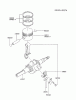Kawasaki Motoren FA130D-BS21 - Kawasaki FA130D 4-Stroke Engine Pièces détachées PISTON/CRANKSHAFT