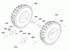 Murray 1028E (LP25938) (1695808) - John Deere 28" Dual Stage Snow Thrower (2010) Spareparts Wheel & Tire Group (2988546)