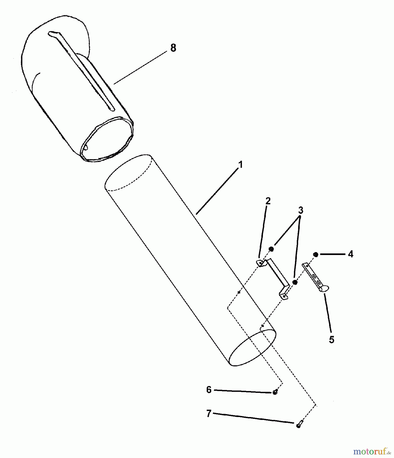  Murray Rasenmäherzubehör 7600070 - Murray Triple Bag Grass Catcher (2010) Grass Tube Group