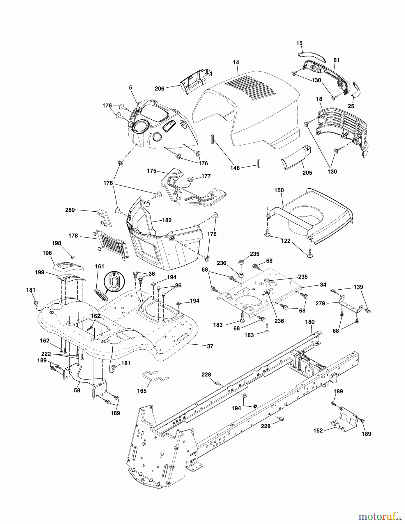 Murray Rasen- und Gartentraktoren 54G26G60X8A (96042013900) - Murray 54